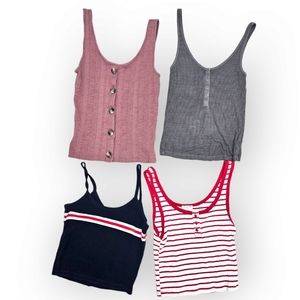 Four Crop Tank Tops Size Small
